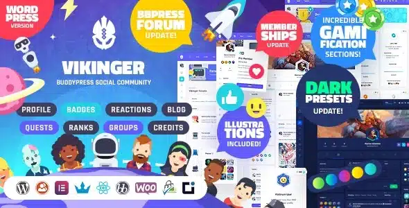 Vikinger v1.9.20 Nulled – BuddyPress and GamiPress Social Community