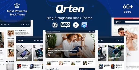 Qrten (v1.0.3) Block-Based WordPress Theme for Blog & Magazine Nulled