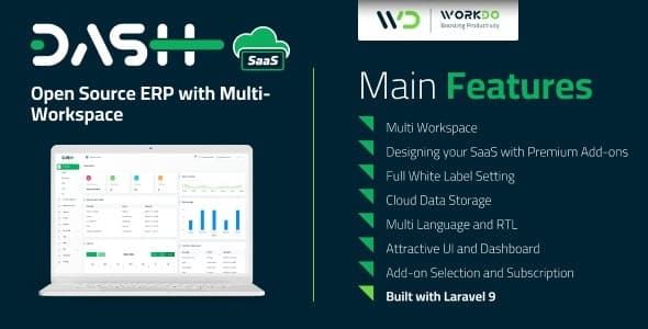 WorkDo Dash SaaS (v5.0) Nulled Open Source ERP with Multi-Workspace