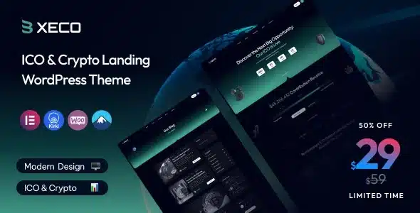 Xeco v1.0 Nulled – ICO & Crypto Landing WordPress Theme