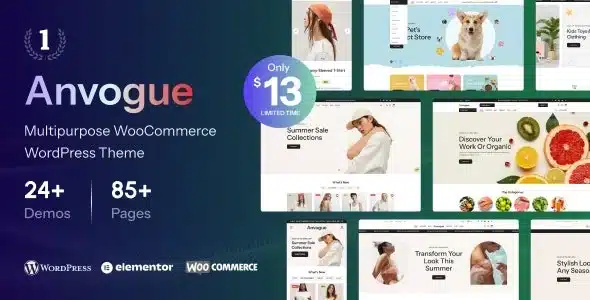 Anvogue (v1.1.3 Multipurpose WooCommerce WordPress Theme Nulled