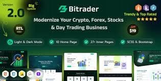 Bitrader (v1.1) Crypto, Stock and Forex Trading Business WordPress Theme Nulled