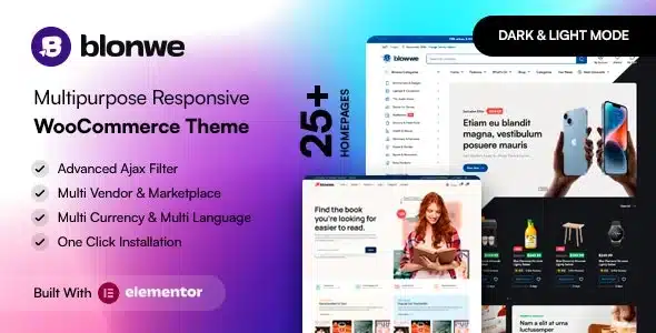 Blonwe (v1.1.6 Nulled) Multipurpose WooCommerce Theme