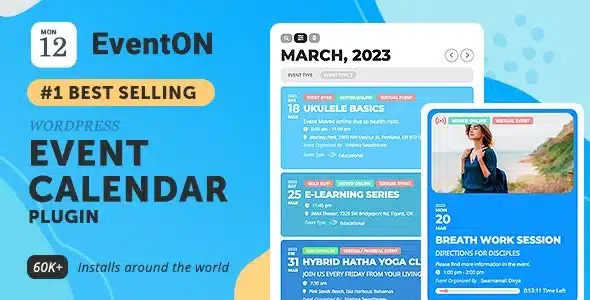 EventON v4.7 Nulled + All Addons – WordPress Virtual Event Calendar Plugin