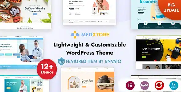 MedXtore (v3.3.2) Pharmacy, Medical & Beauty Elementor WooCommerce Theme Nulled