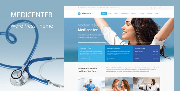 MediCenter (v14.7) Health Medical Clinic WordPress Theme Nulled