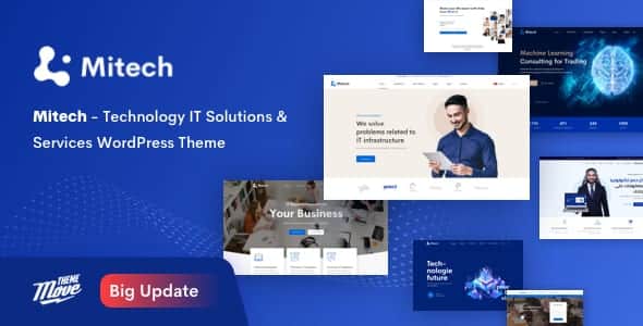 Mitech (v2.1.0) Technology IT Solutions & Services WordPress Theme Nulled