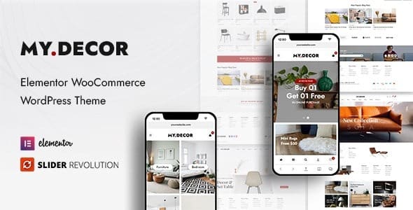 MyDecor (v1.3.6) Elementor WooCommerce WordPress Theme Nulled