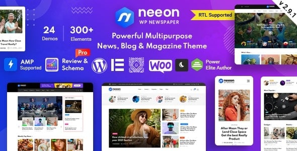 Neeon (v3.0.7) WordPress News Magazine Theme Nulled