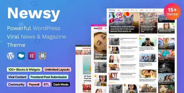 Newsy (v2.5.4) Viral News & Magazine WordPress Theme Free Download