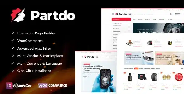 Partdo (v1.2.8 Nulled) Auto Parts and Tools Shop WooCommerce Theme