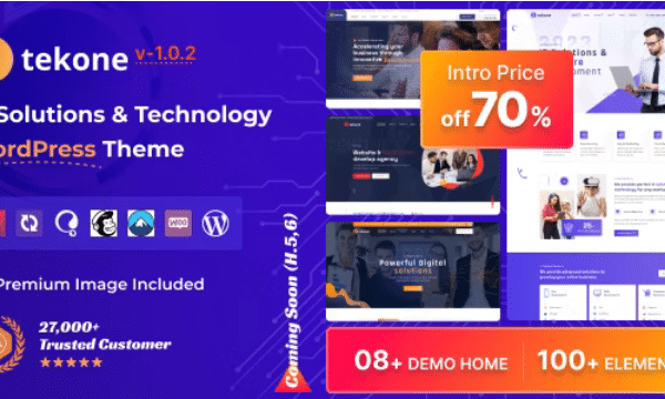 Tekone (v1.1.5) IT Solutions & Technology WordPress Theme Nulled