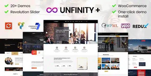 Unfinity One page WordPress Free Download v1.3.3