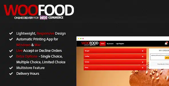 WooFood (v2.7.7) Food Ordering (Delivery/Pickup) Nulled