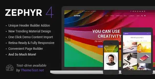 Zephyr (v8.29.0) Material Design Theme Free Download + Addons