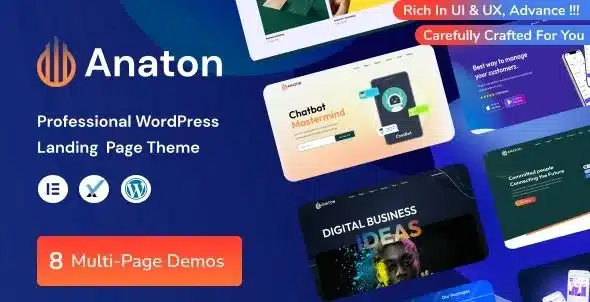 (v1.4.3) Anaton SaaS Landing Page WordPress Theme Free Download