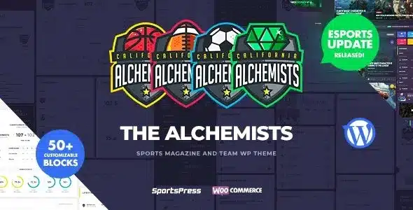 [v4.6.0] Alchemists Sports, eSports & Gaming Club and News WP Theme Free Download