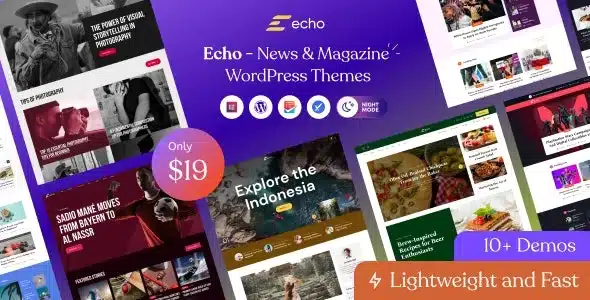 Echoo – News Magazine WordPress Theme v1.2.0 Nulled