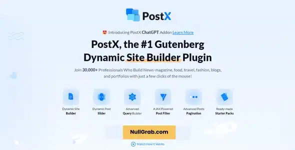 PostX Pro (v1.6.9 Nulled) Gutenberg Post Blocks for Post Grid