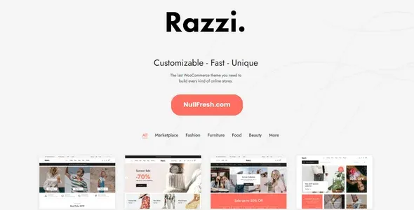 Razzi (v2.2.1) Multipurpose WooCommerce WordPress Theme Free Download