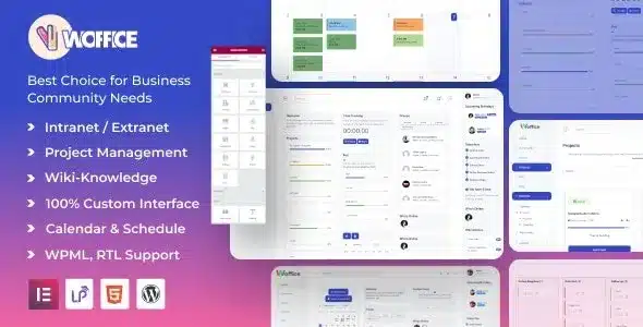 Woffice (v5.4.15 Free Download) Multipurpose Intranet, Extranet WordPress Theme