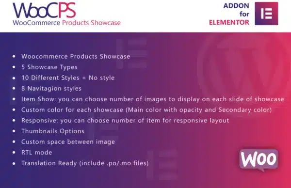 (v1.0) WooCommerce Products Showcase for Elementor Nulled