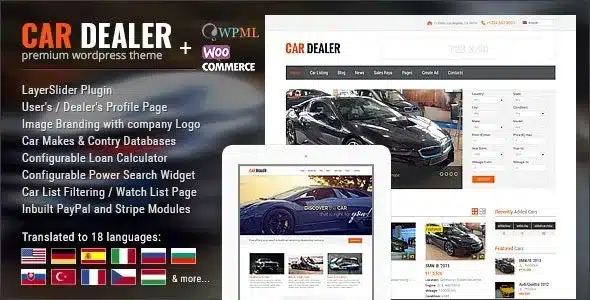 (v1.6.0) Car Dealership Automotive WordPress Theme Responsive Free Download