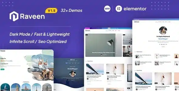 (v2.0) Raveen Personal Blog & Magazine WordPress Theme Nulled