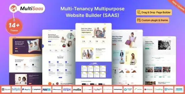 MultiSaas (v2.5.0) Multi-Tenancy Multipurpose Website Builder (Saas) Nulled